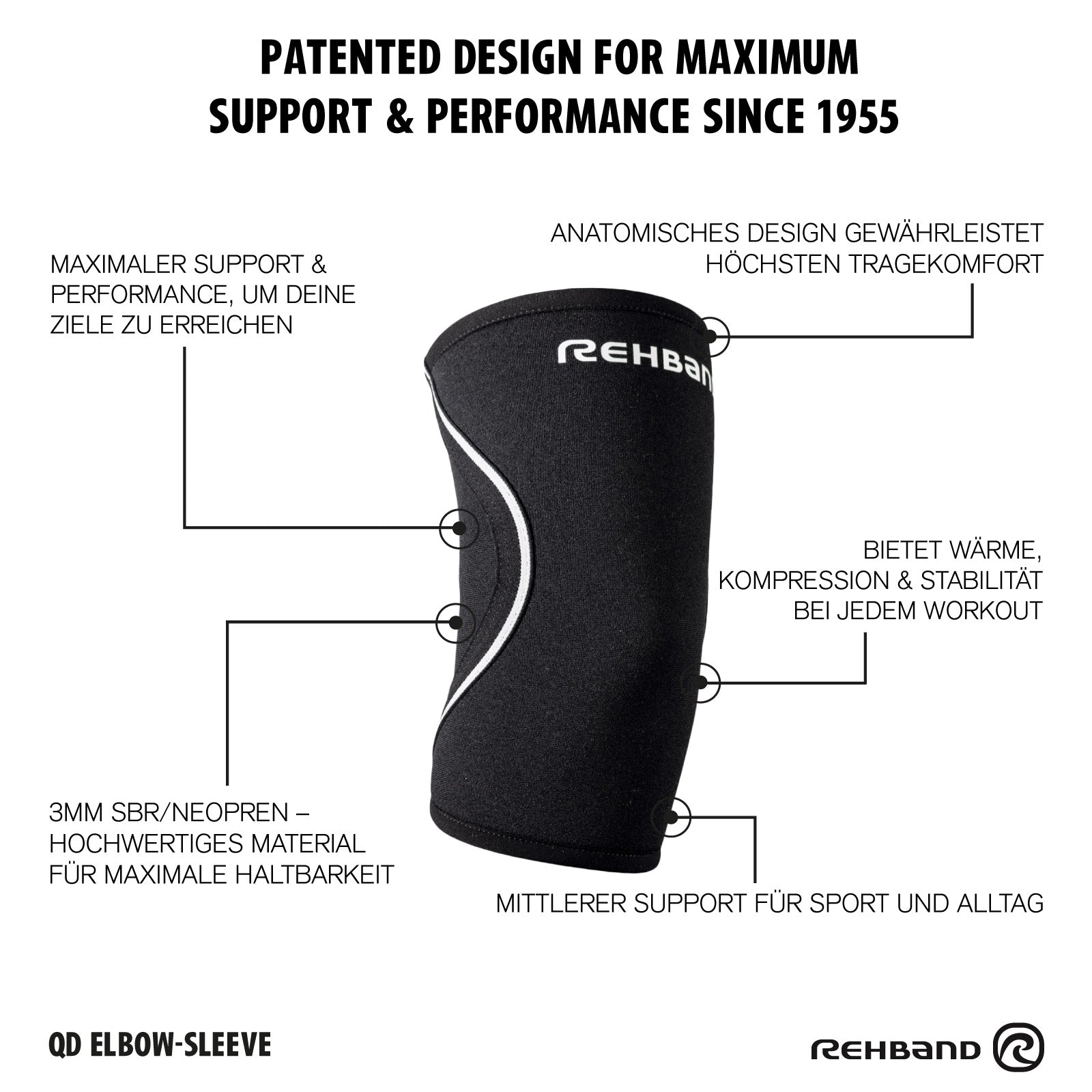 rehband-qd-ellenbogenbandage-elbow-sleeve-3mm image 8