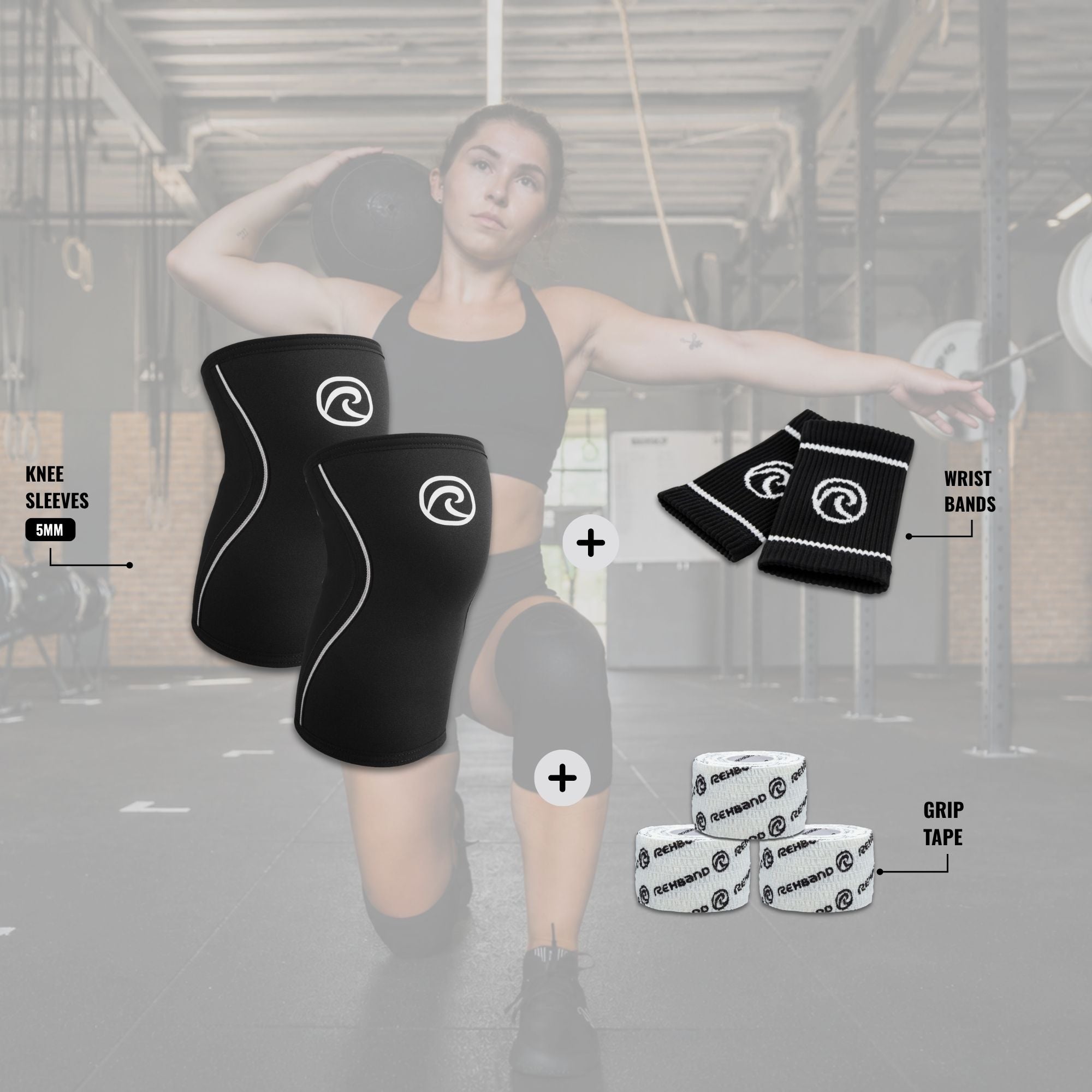 rehband-rx-kit-starter-knee-sleeve-5mm-wrist-bands-power-wrap-set image 1