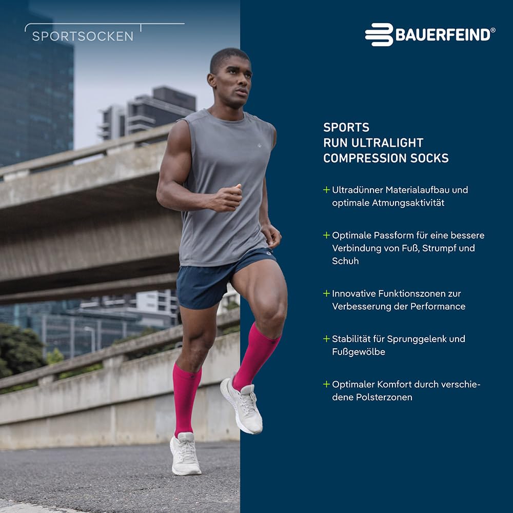 bauerfeind-run-ultralight-compression-socks-kompressionssocken-schwarz-m-38-40 image 6