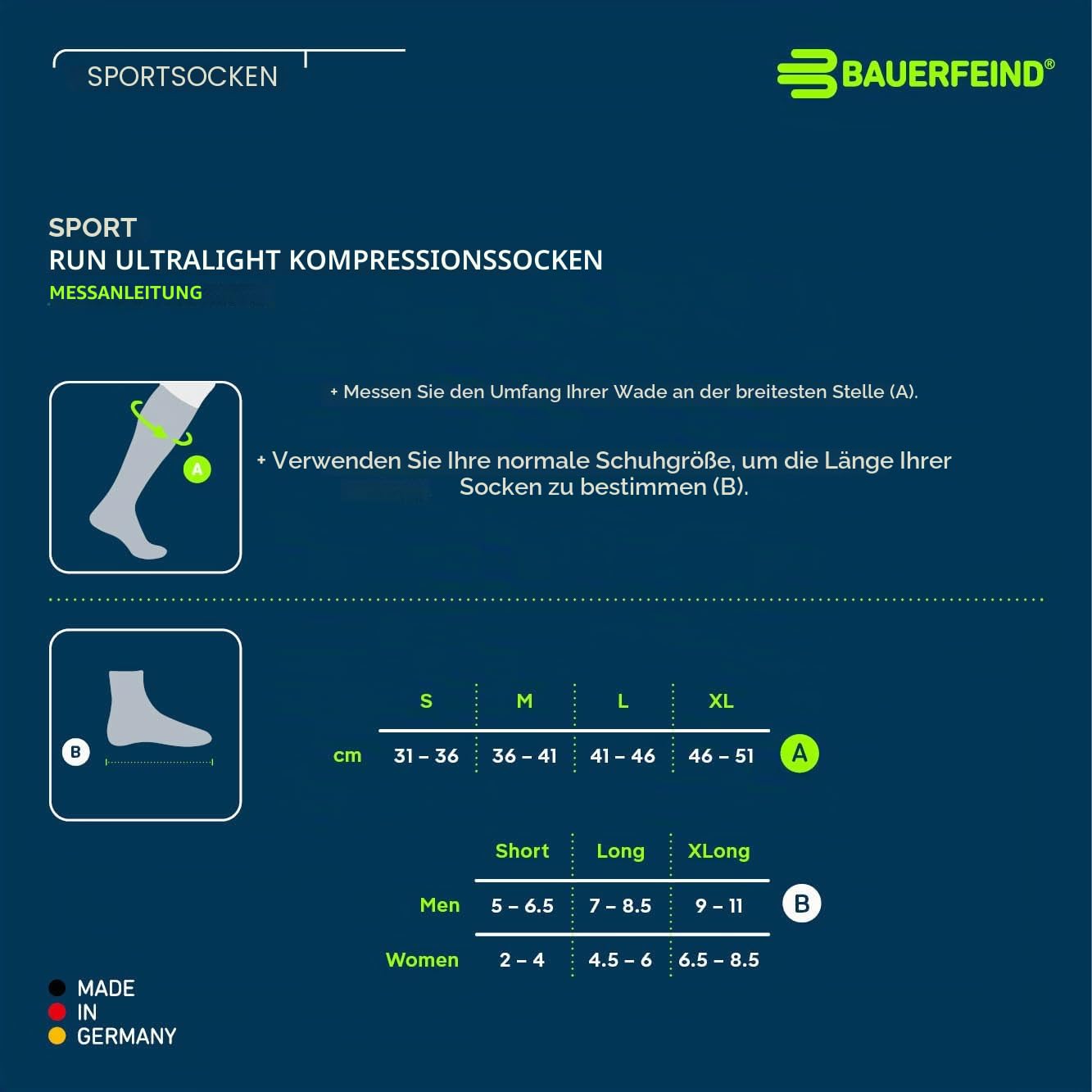 bauerfeind-run-ultralight-compression-socks-kompressionssocken-schwarz-m-38-40 image 7