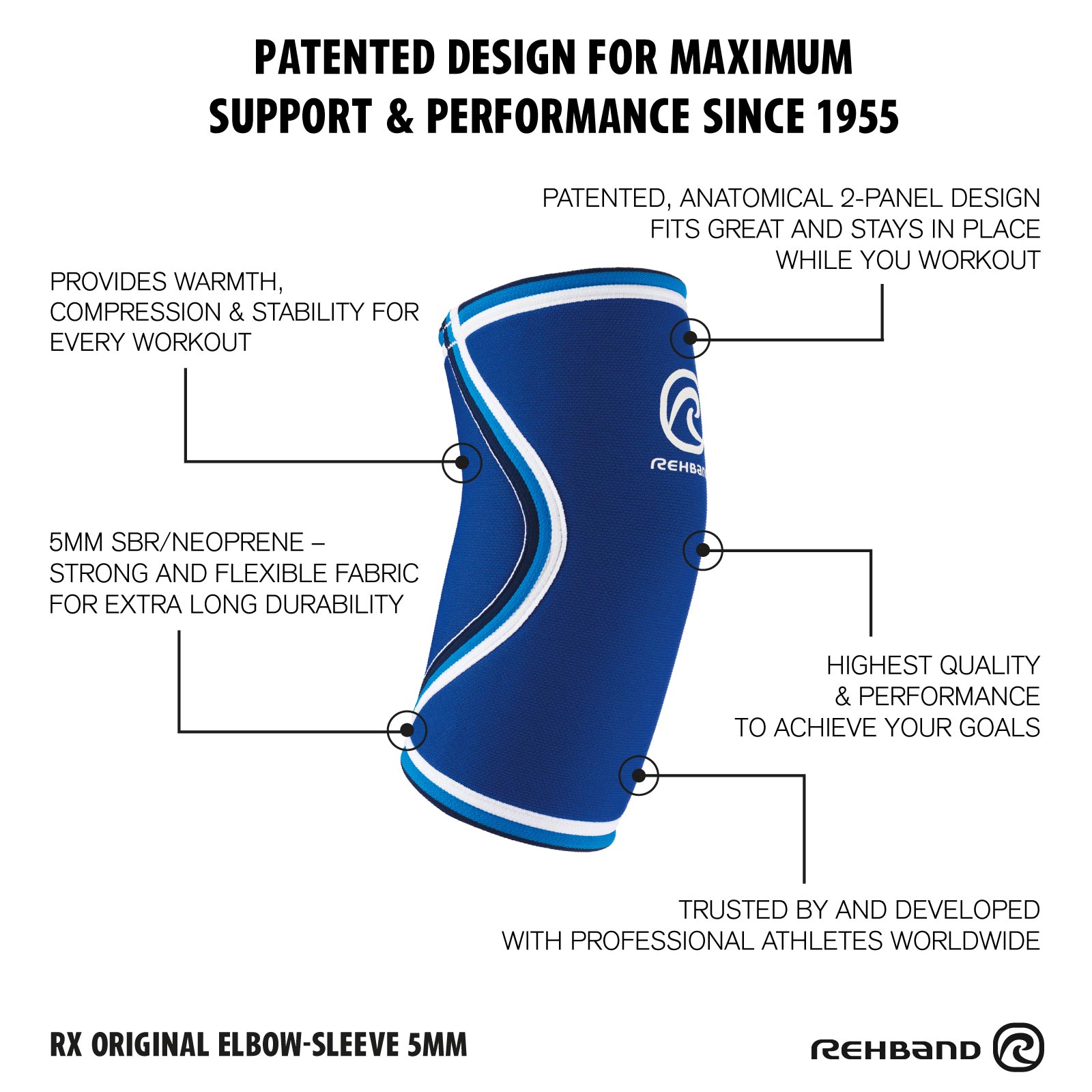 rehband-rx-original-elbow-sleeve-5mm-ellenbogenbandage image 6