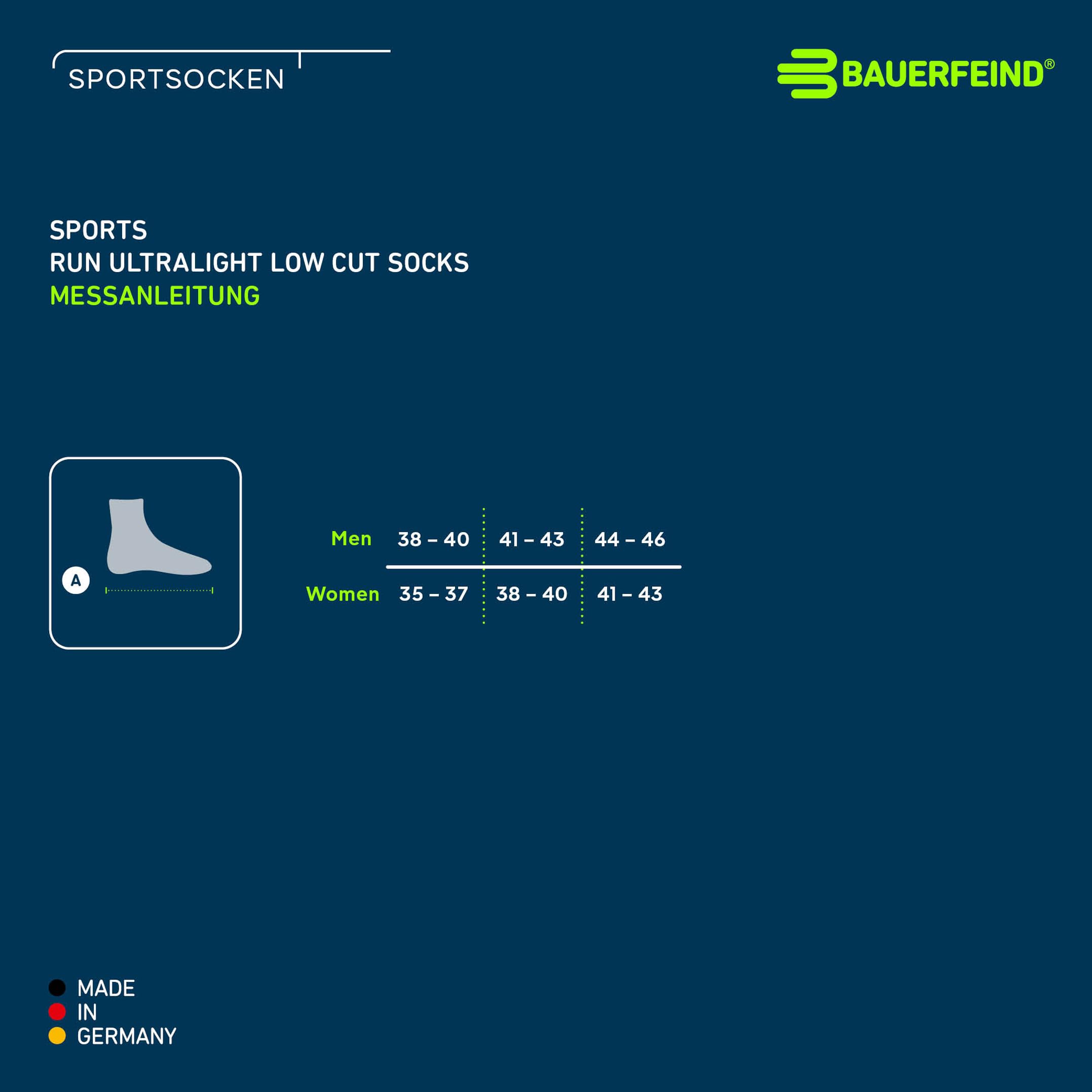 bauerfeind-run-ultralight-low-cut-socks-kurze-laufsocken-beere-35-37 image 7