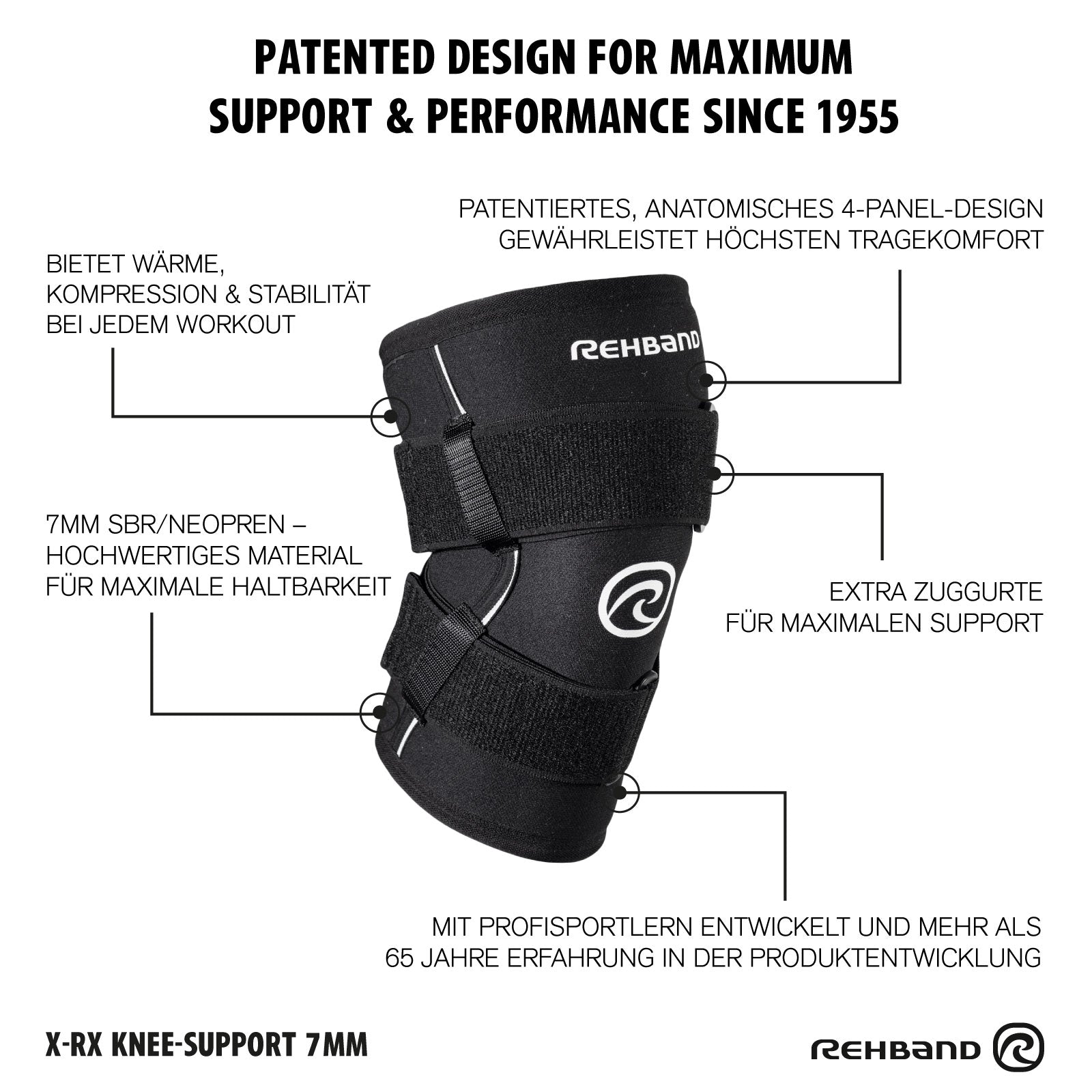 rehband-x-rx-knee-support-7mm-kniebandage-mit-straps image 8