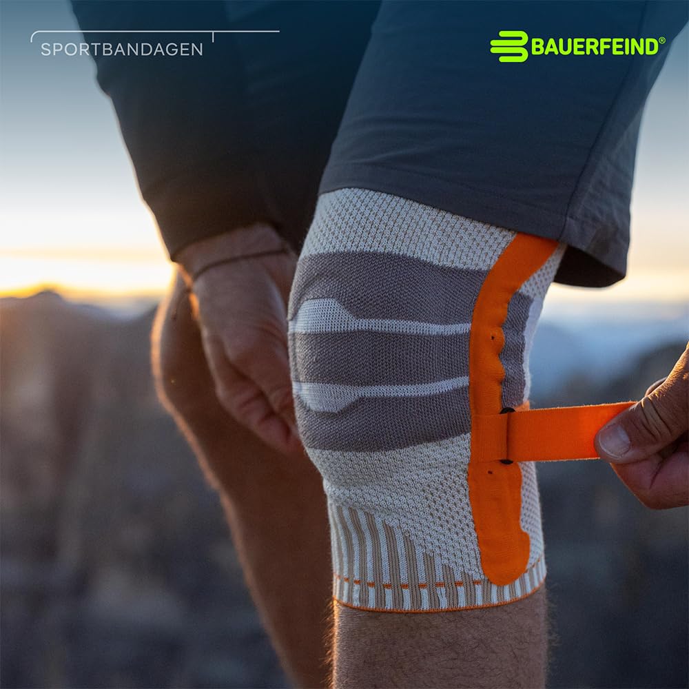 bauerfeind-outdoor-knee-support-kniebandage-l-sandstone-orange-merino image 8