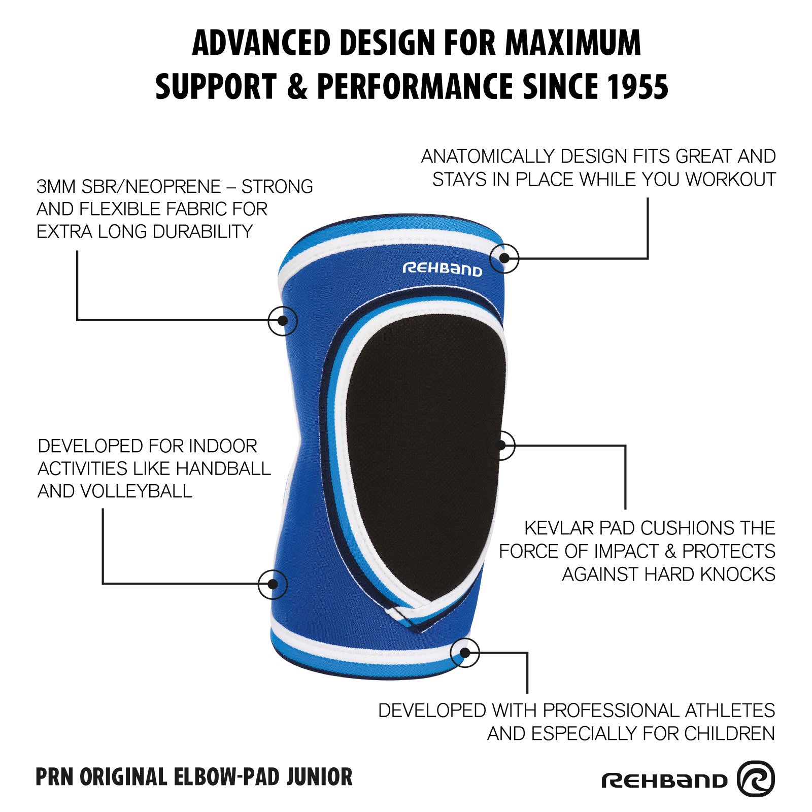 rehband-prn-original-elbow-pad-junior-kinder-ellenbogenschoner image 8