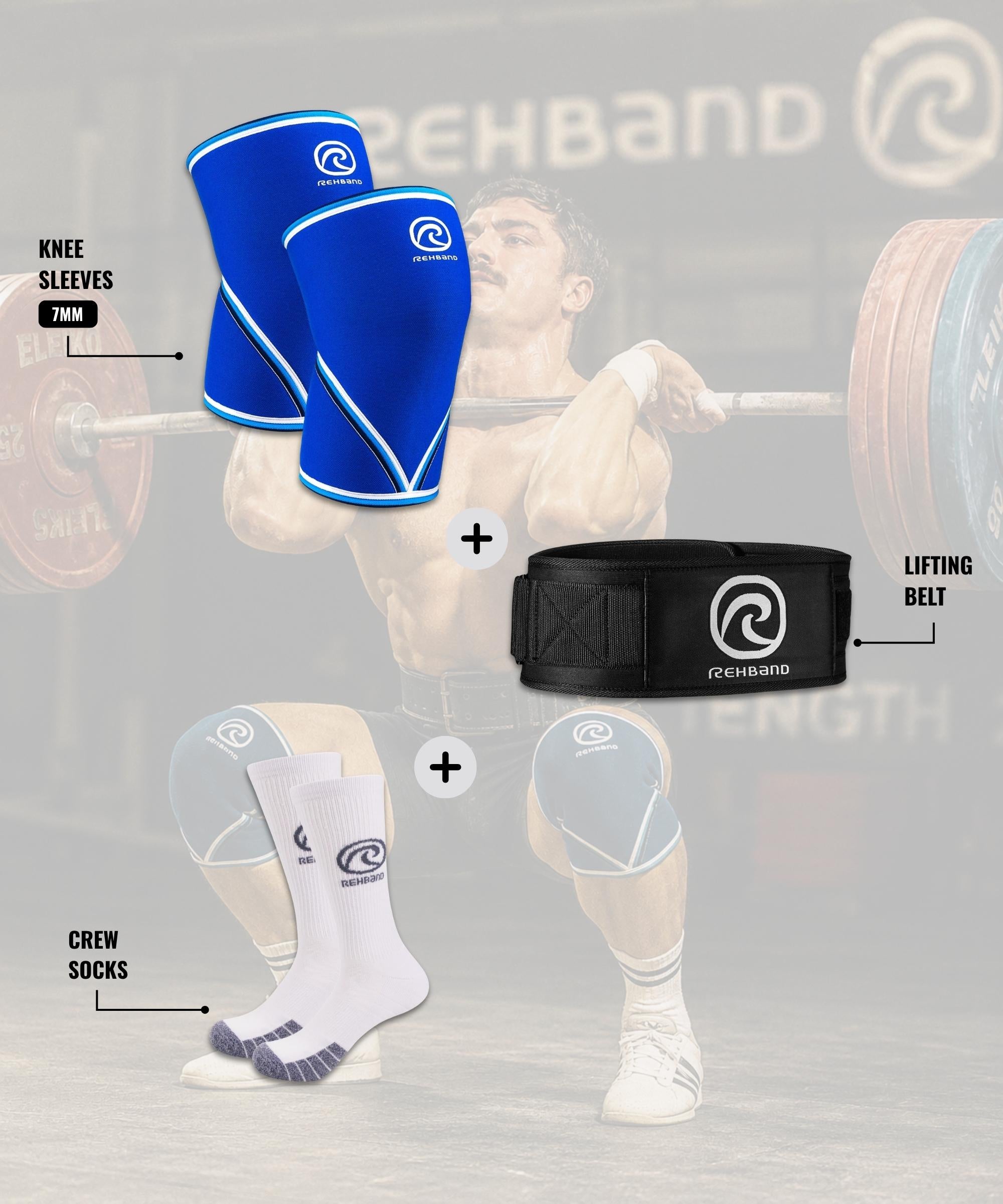 rehband-lifting-kit-classic-kniebandagen-7mm-lifting-belt-socken-set image 2