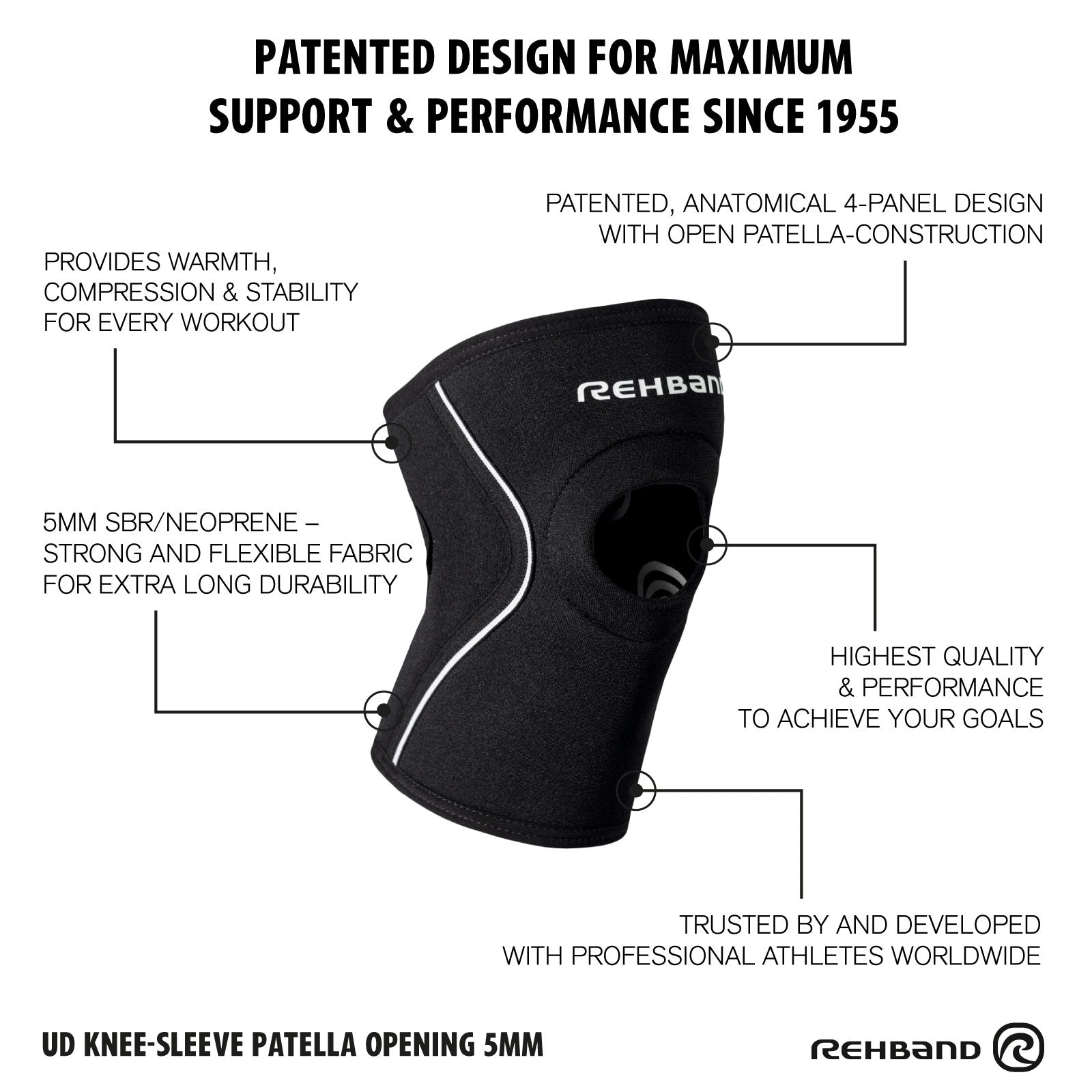 rehband-ud-knee-sleeve-patella-opening-patella-kniebandage image 7