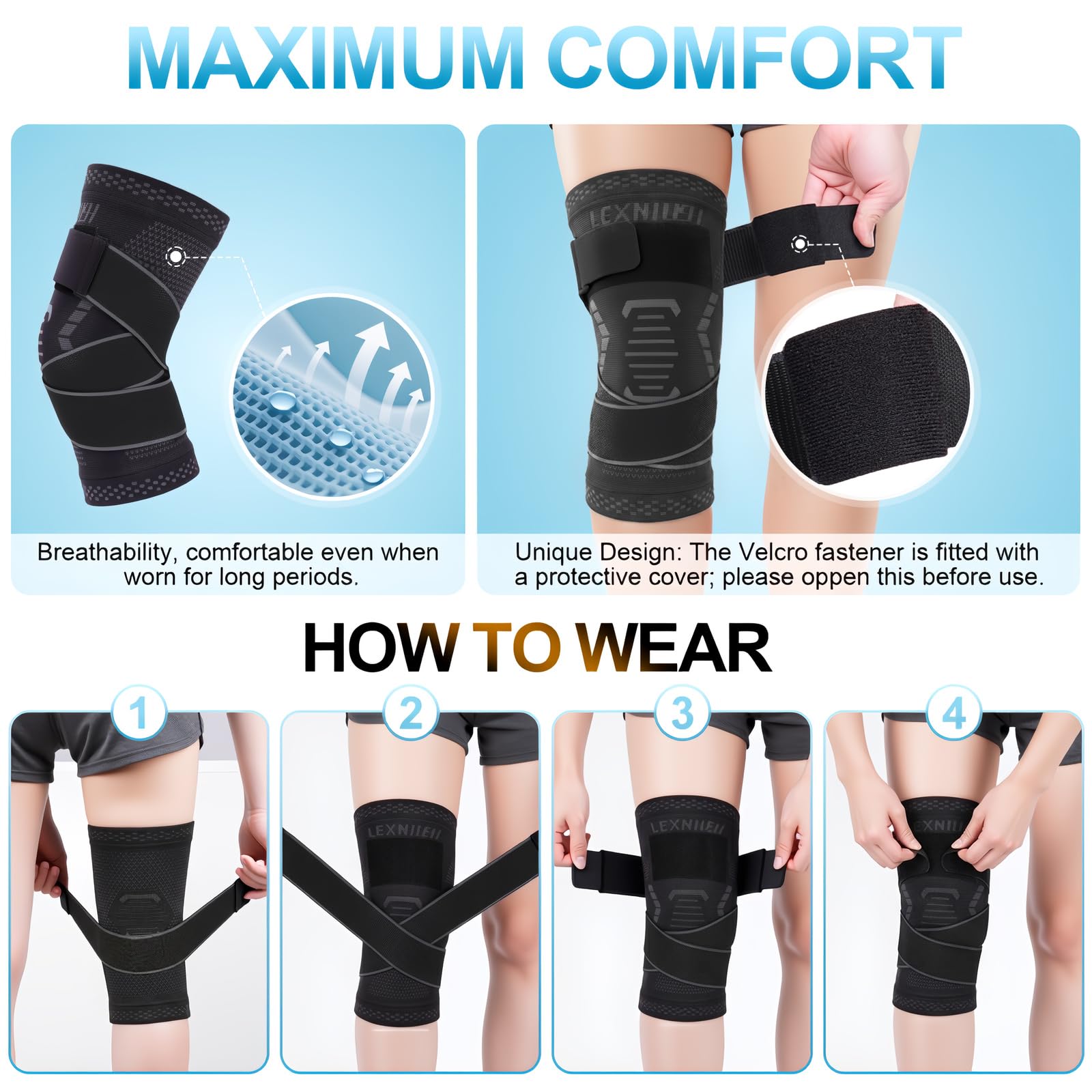 lexniush-kniebandage-verstellbar-kniest-tze-kompression-gr-e-m image 6