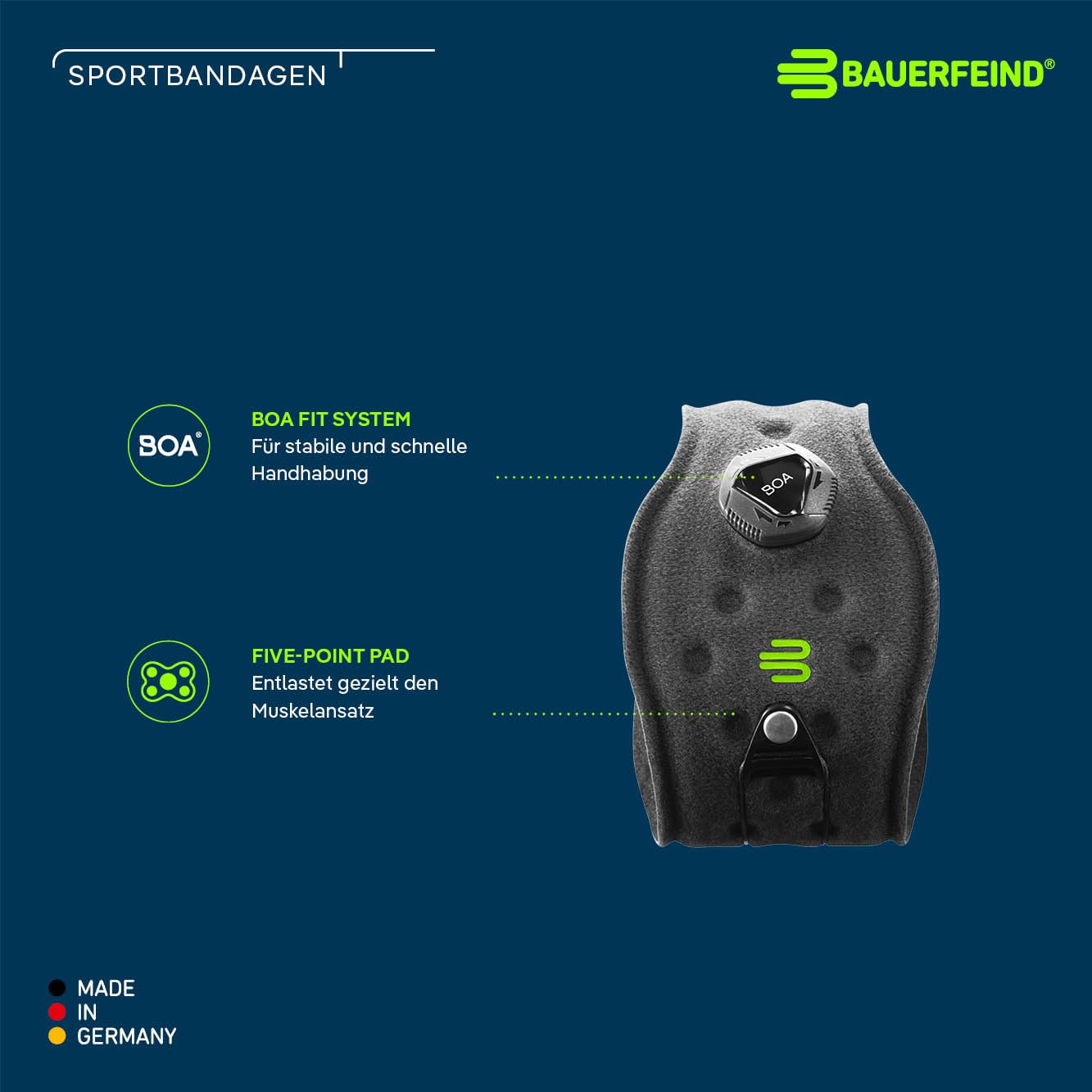 bauerfeind-ellenbogen-sportspange-tennisarm-spange-schwarz image 2
