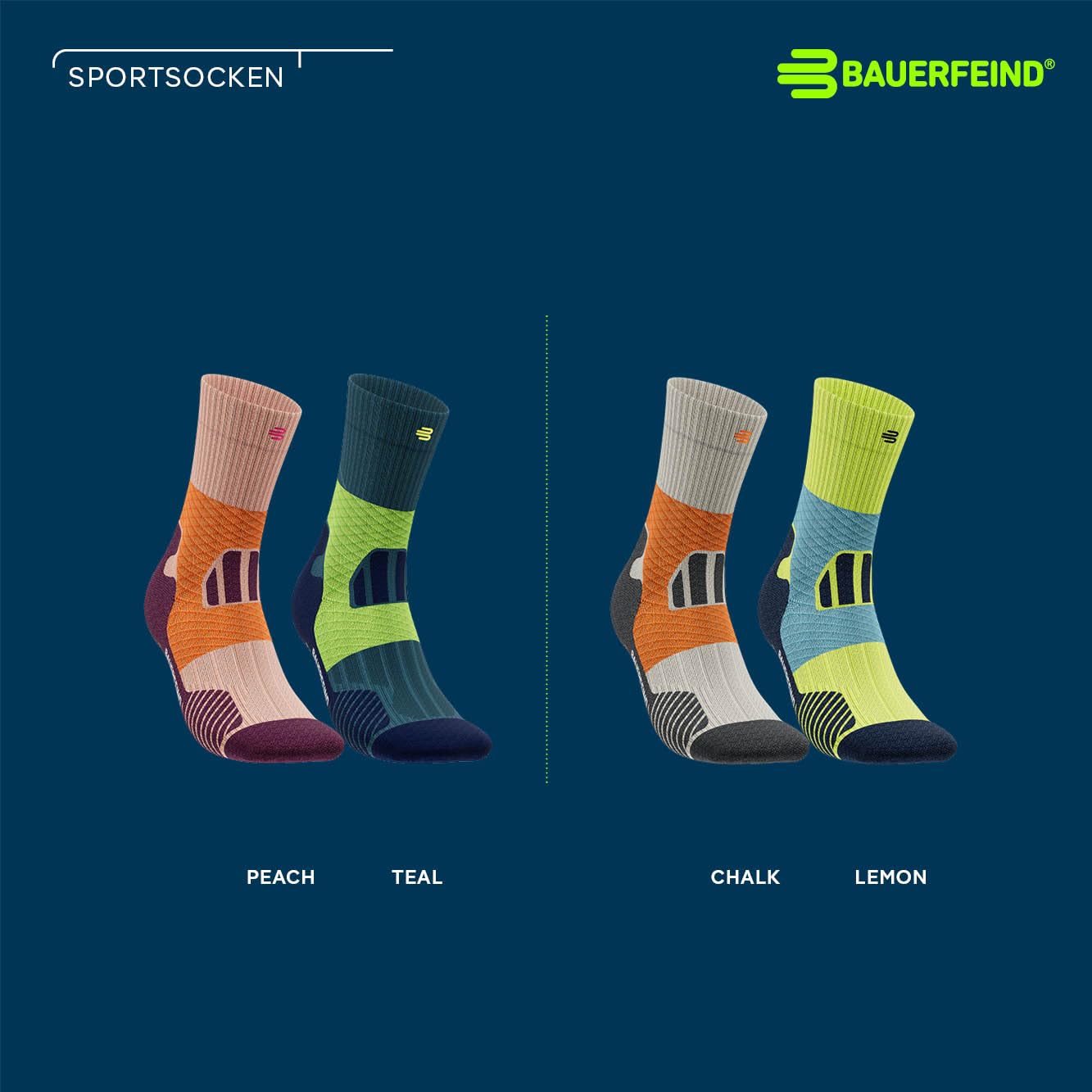 bauerfeind-trail-run-mid-cut-socks-trailrunning-socken image 5