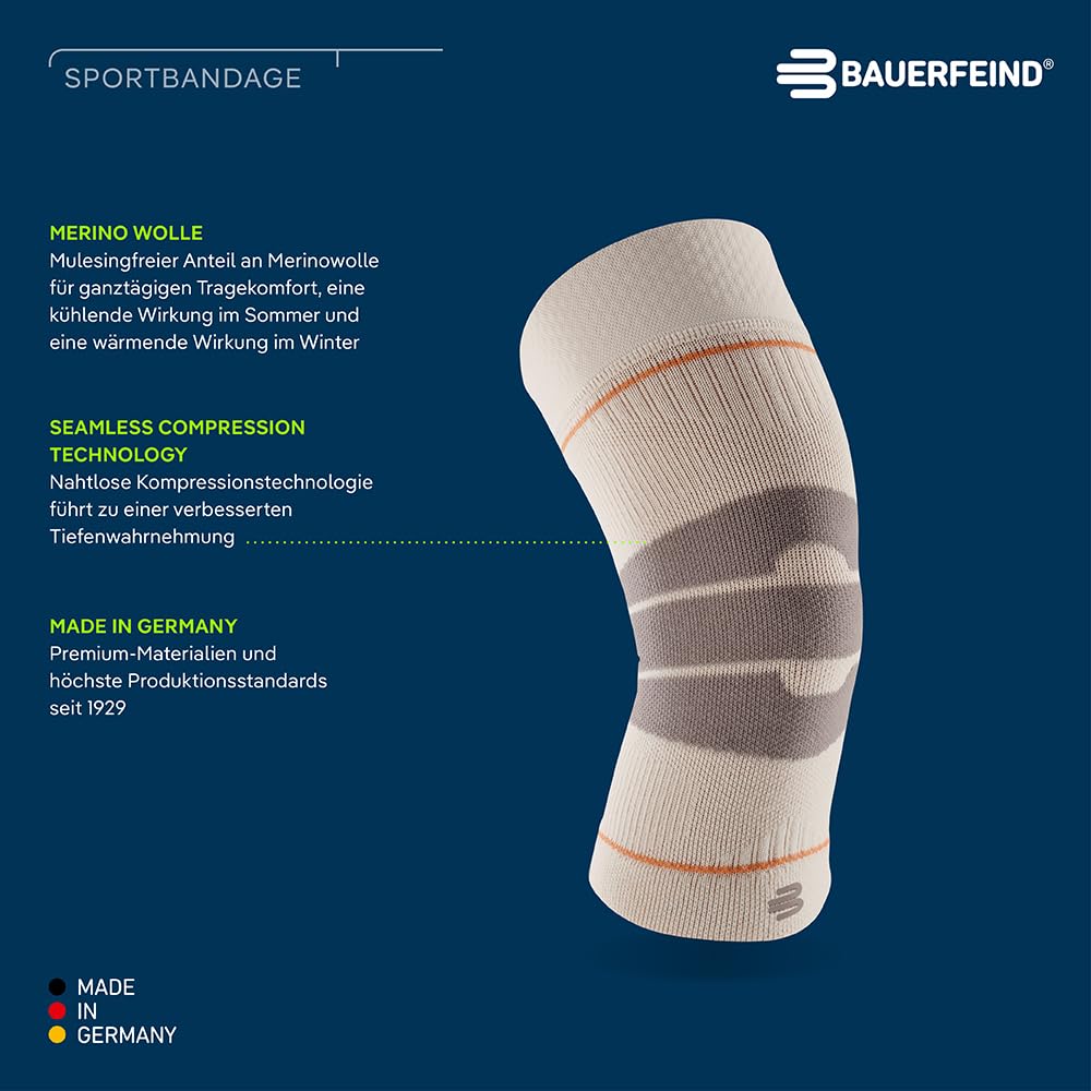 bauerfeind-outdoor-compression-knee-support-kniebandage-gr-m-sandstone-orange image 2