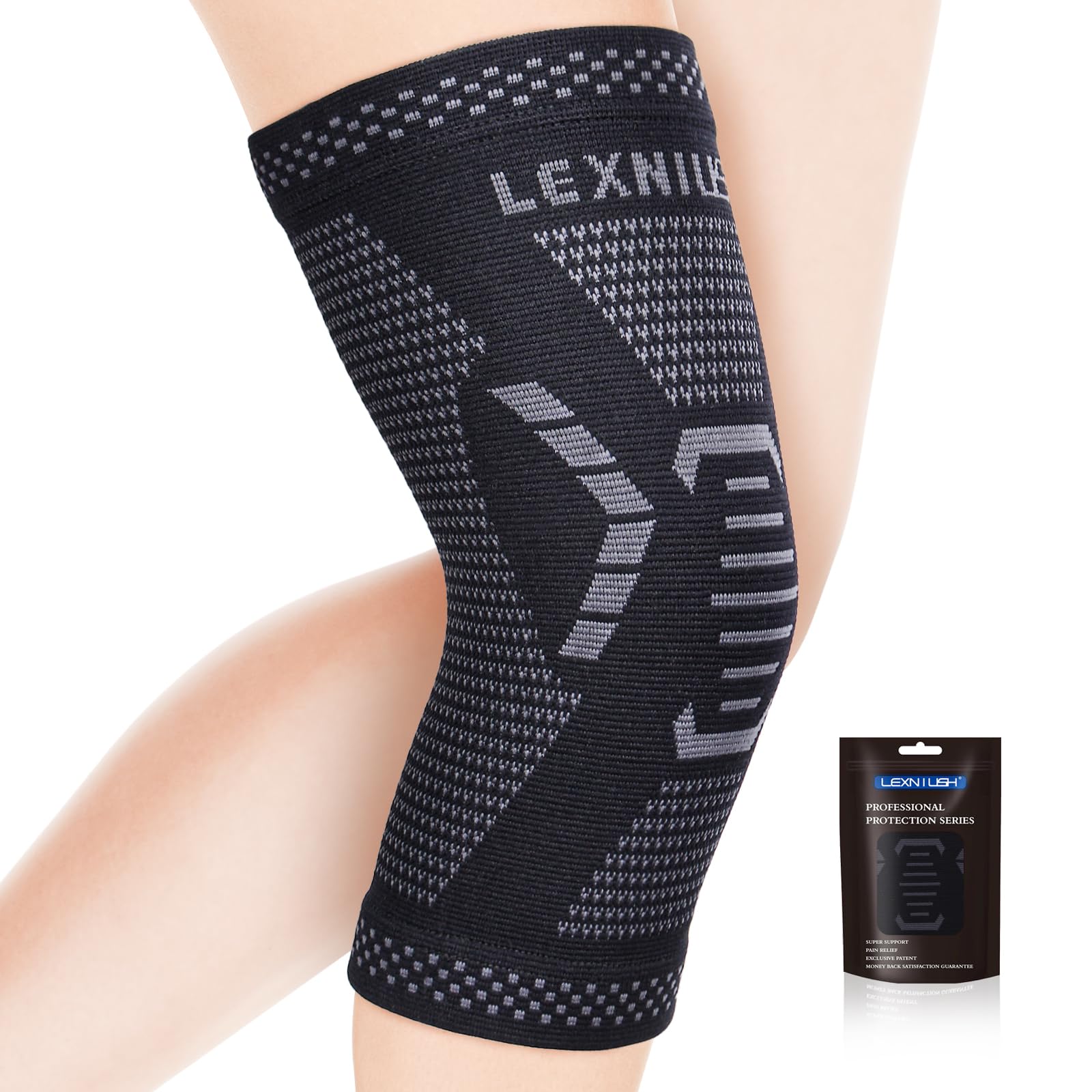 lexniush-kniebandage-kompression-schwarz-blau-xl image 8
