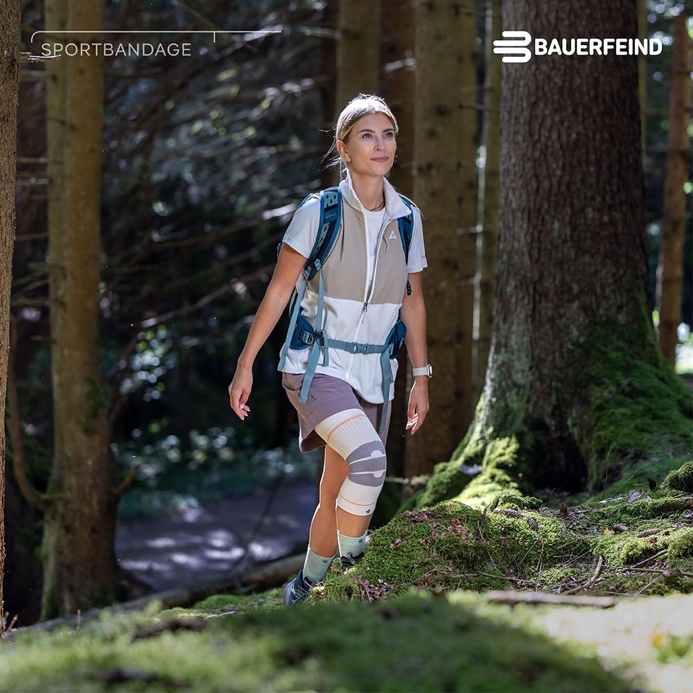 bauerfeind-outdoor-compression-knee-support-kniebandage-gr-m-sandstone-orange image 8