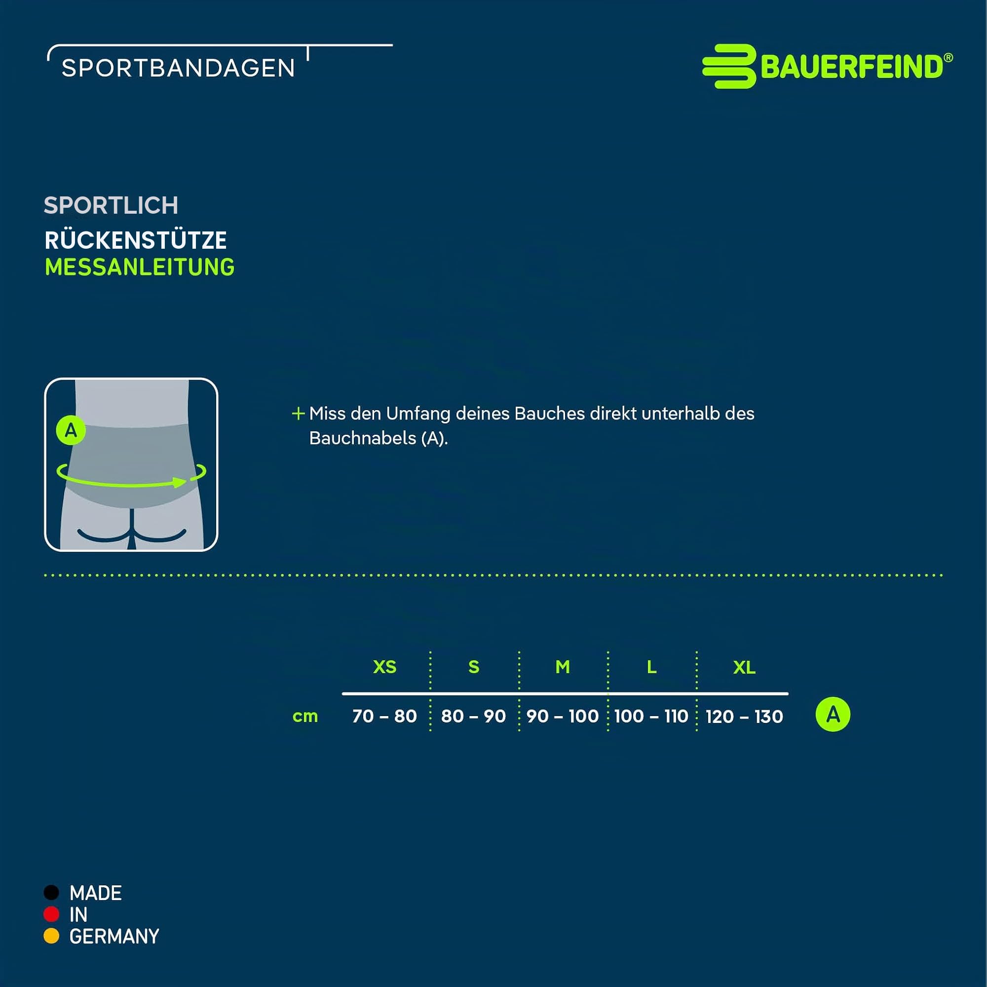 bauerfeind-r-cken-sportbandage-gr-m-schwarz-silikonpad image 6