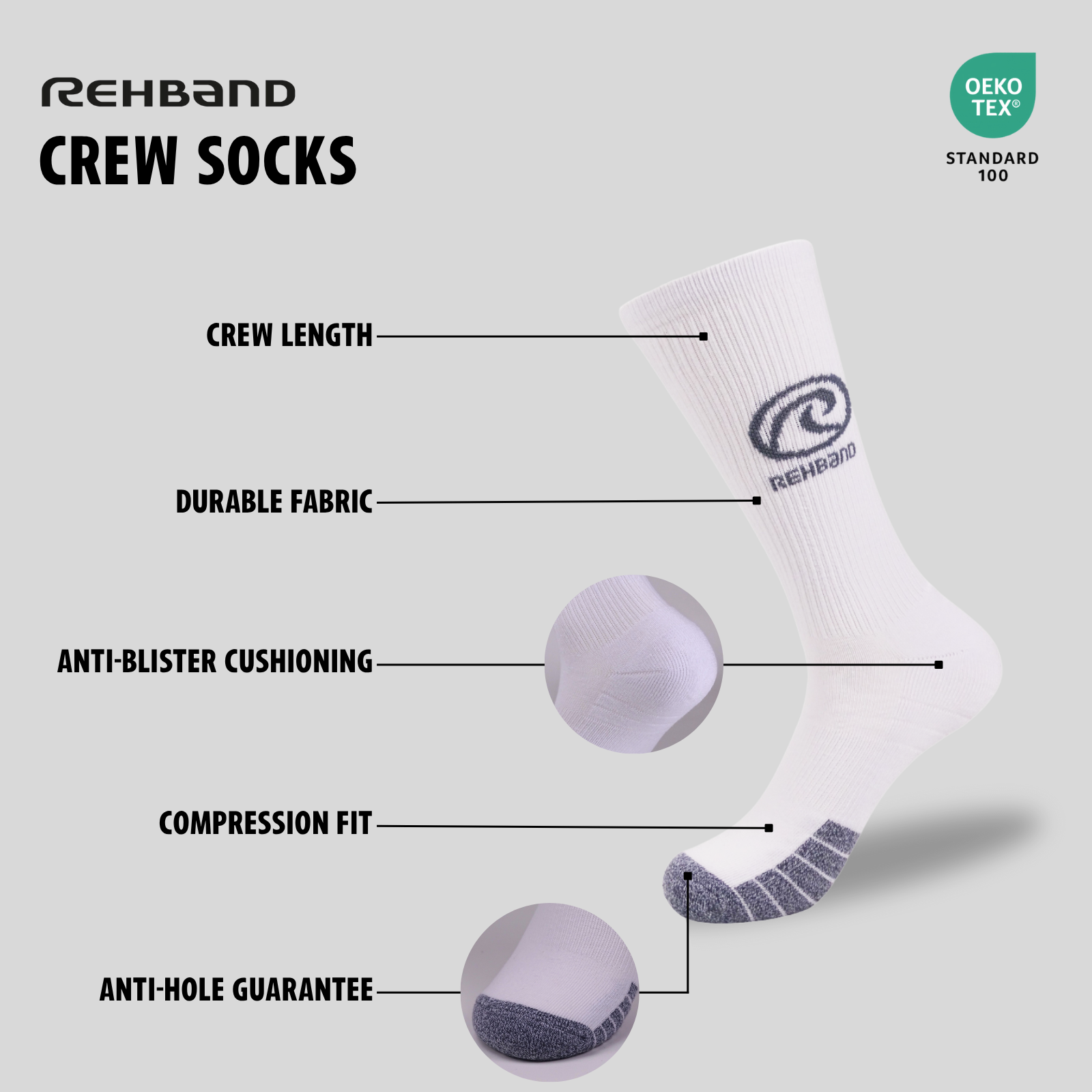 rehband-rx-performance-crew-socks-sportsocken image 2